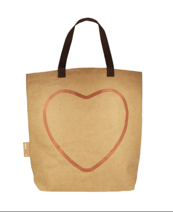 Duurzame tas FSC wasbaar kraft met logo - Afbeelding 2