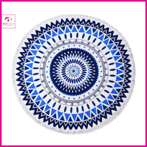 Ronde handdoek met all over bedrukking