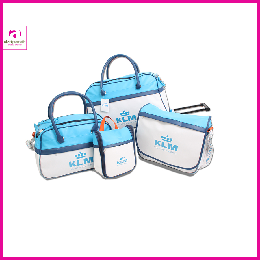 Ruime stevige sporttas van PU leer met bedrukking - Afbeelding 2