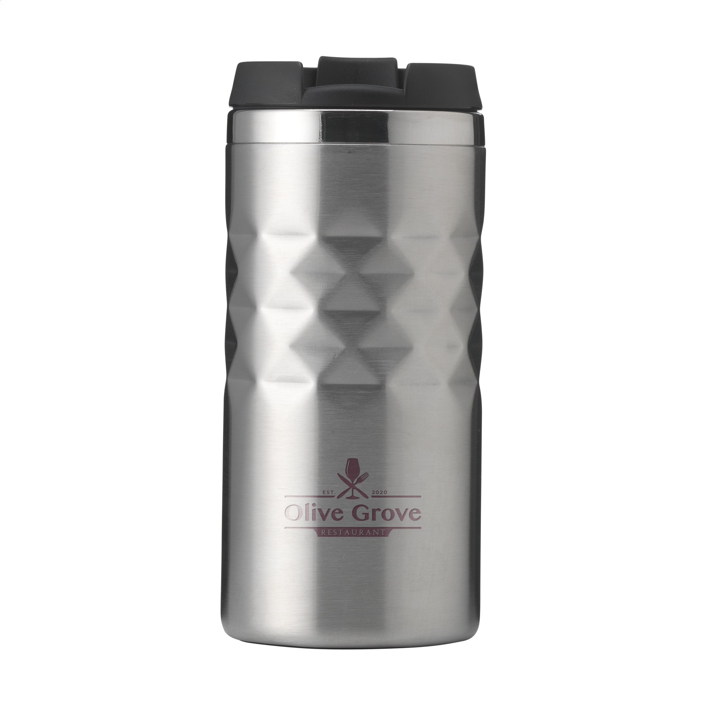 Geometric Mug RCS Recycled Steel 280 ml thermosbeker
