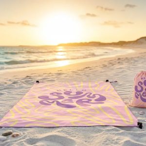 strandlaken set met bevestigings pinnen