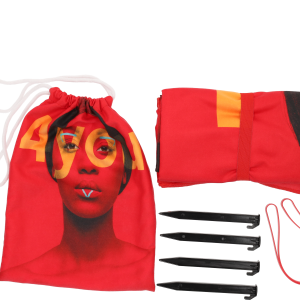 Strandhanddoek set met pinnen en elastiek